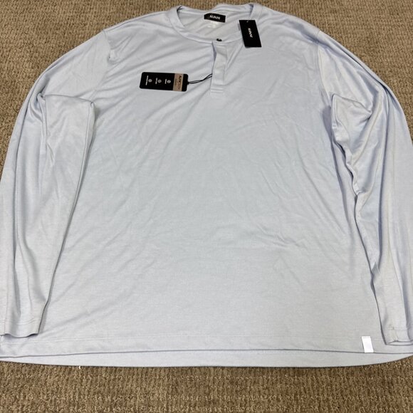 Alfani Henley T-Shirt Blue Long Sleeve Men’s Size XXL NWT - Picture 6 of 11